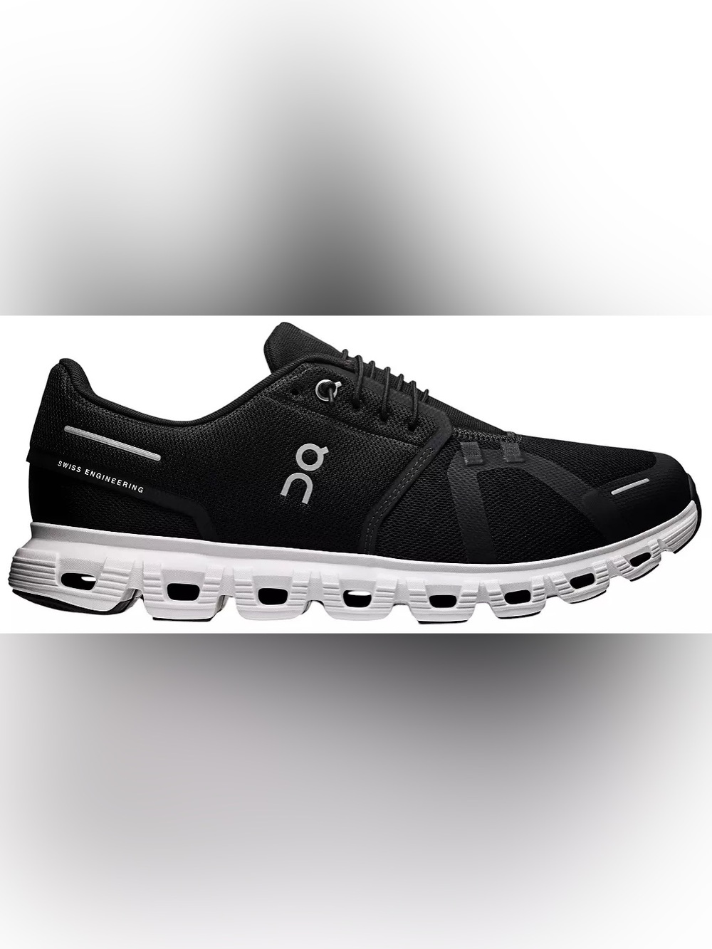 On Running Men's Black and White Cloud Athletic Shoes